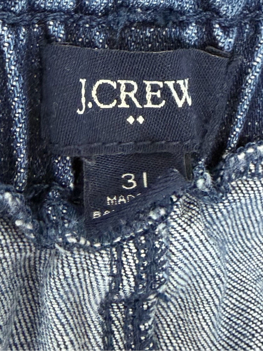 J Crew Jeans Womens 31 Blue Paper Bag Belt Tie Cropped Denim BX563 Cotton Blend - Picture 5 of 12